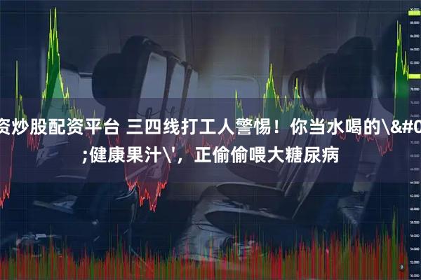 配资炒股配资平台 三四线打工人警惕！你当水喝的'健康果汁'，正偷偷喂大糖尿病